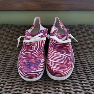 Blue, Red and White, NFL, Buffalo Bills, Zubaz, Slip-on Shoes